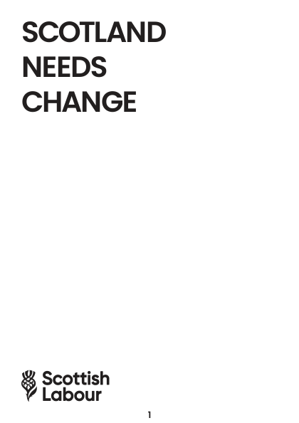 Scottish Labour manifesto, source PDF cover