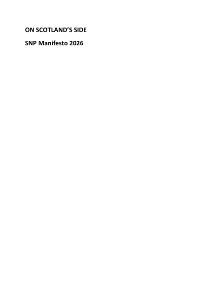 SNP manifesto, source PDF cover